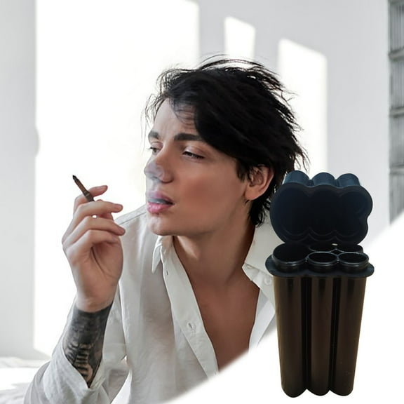 Jpxdew Flip Up Cigarette Box with Fire Machine Storage Clearance,Portable Multi-functional Case for Smokers,Easy Carry Solution