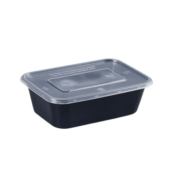 Jpxdew Disposable Lunch Containers with Lids - 10 pack for Meal Prep, Takeout/Leftovers, 5.1x4.7x2in, Microwave Safe