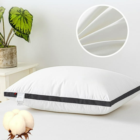 Jpxdew Hotel Quality Pillow for Neck Pain, Extra Firm High Pillow with Orthopedic Support for Side Sleepers,Breathable Bed Pillow for Adults, Machine Washable White Pillow for Dormitory & Bedroom