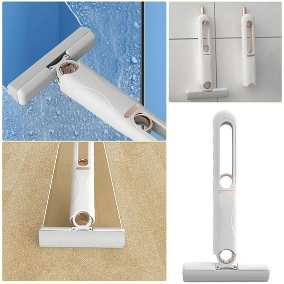 Jpxdew Mini Absorbent Mop 9.84x1.81in,Foldable Desktop Design,Self-Squeezing Mechanism,Glass Table Cleaning,Compact Storage Solution