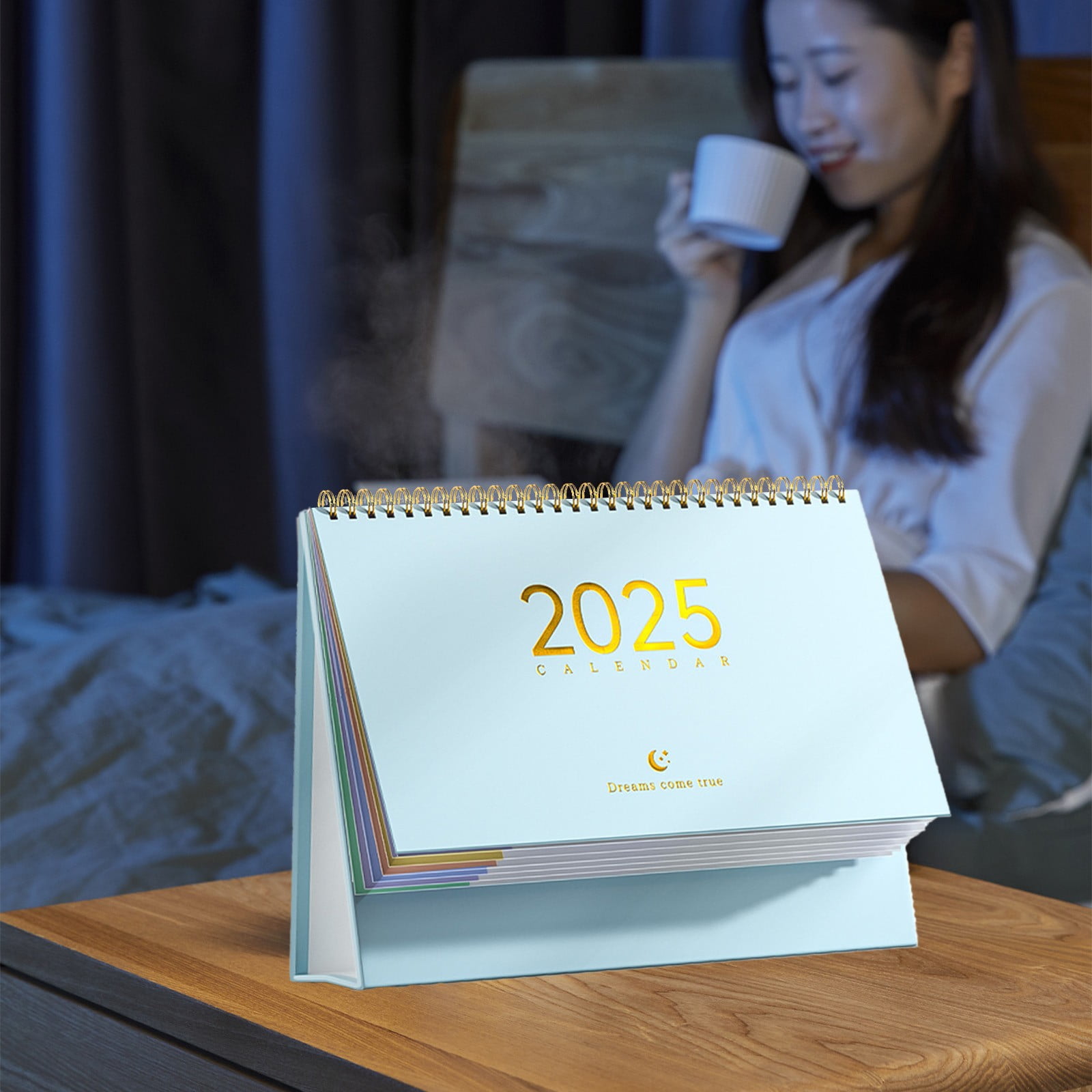 Jpxdew Mini Desk Calendar 2025Small Desktop Planner with Thick Paper