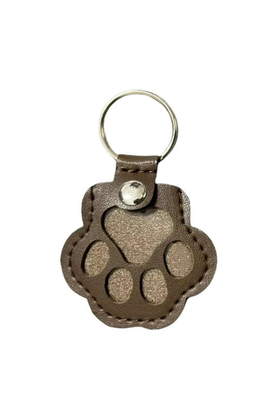 Pet Hair Keepsake Keychain,Memorial Leather Paw Keyring,Pet Fur Holder Pendant,2.34"x2.15"