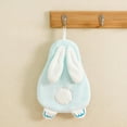 thumbnail image 1 of Jpxdew Rabbits Hand Towel,10.2x7.0-Inch,Coral Fleece,Hanging Design,Kitchen,Bathroom,Thickened,Absorbent,White/Pink/Blue, 1 of 6