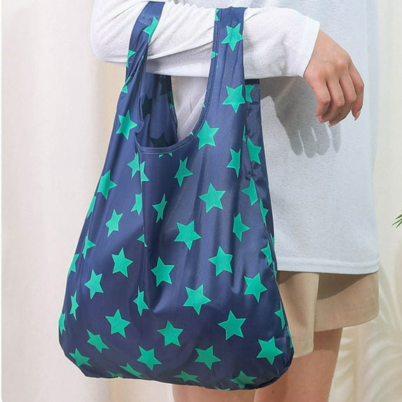 Jpxdew Reusable Shopping Bag,Nylon Foldable Grocery Tote 15x19.7x3.2in,Waterproof Design for Supermarket,Travel,Daily Use