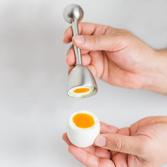 Jpxdew Stainless Steel Egg Shell Opener & Separator Tool Easy Peel for Hard & Soft Boiled Eggs Kitchen Gadget Breakfast Prep Essential for Cooking (1 Piece)