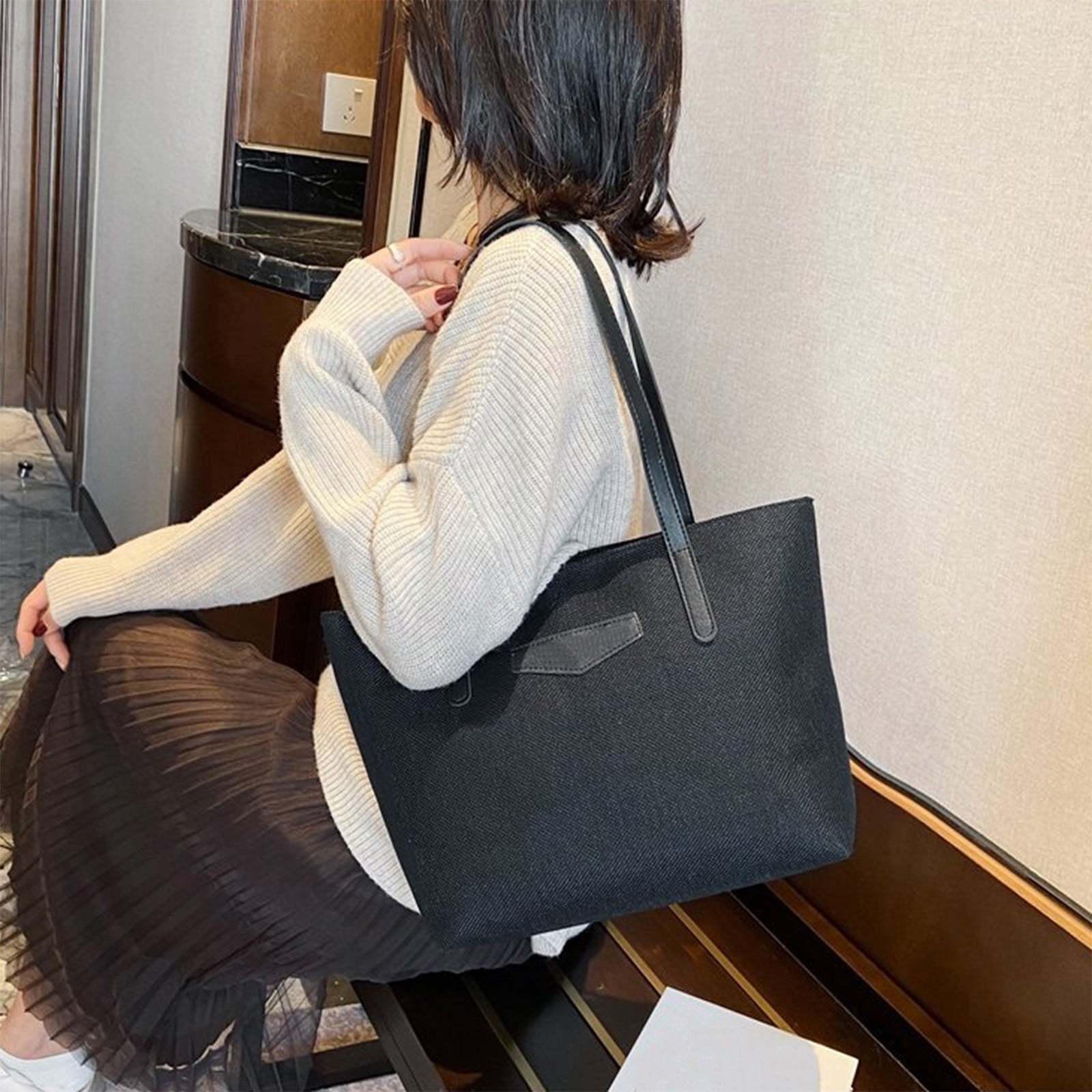 Jpxdew Structured Shoulder Bag,Polyester Messenger Purse