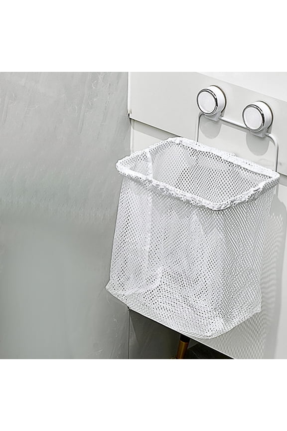 Wall Mounted Laundry Hamper,Foldable Clothes Storage Basket,Suction Cup Non Permanent 11x9x7in