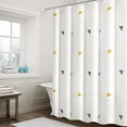 thumbnail image 1 of Jpxdew Waterproof Shower Curtain 71x31 Inch, No Hole Punching Needed with Hooks Included, EVA Plastic Bathroom Curtain for Bathroom, Dorm, Hotel - Machine Washable, Mold & Mildew Resistant, 1 of 8