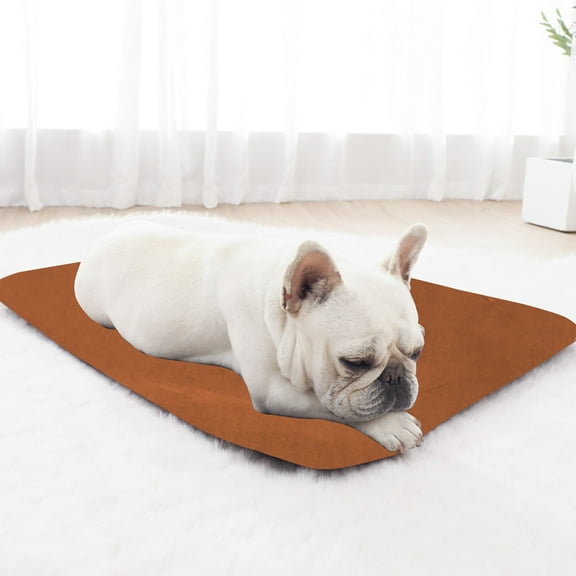 Jpxdew Winter Dog Bed - Thickened Corduroy Washable Pet Bed for Small/Medium Dogs, Non-Slip Stain-Resistant Kennel Mat (17.71x13.77in)