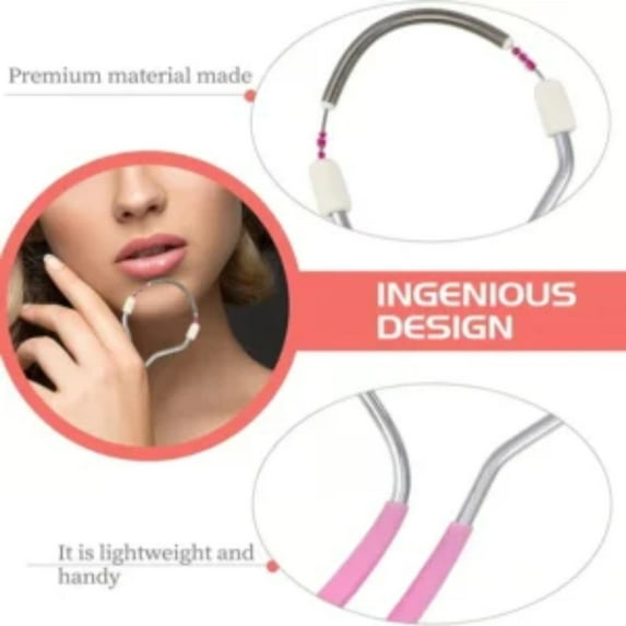 Jpxdew Women’s Facial Hair Remover,Portable Spring Epilator,Double Spring Design,Easy to Use,for Upper Lip,Chin