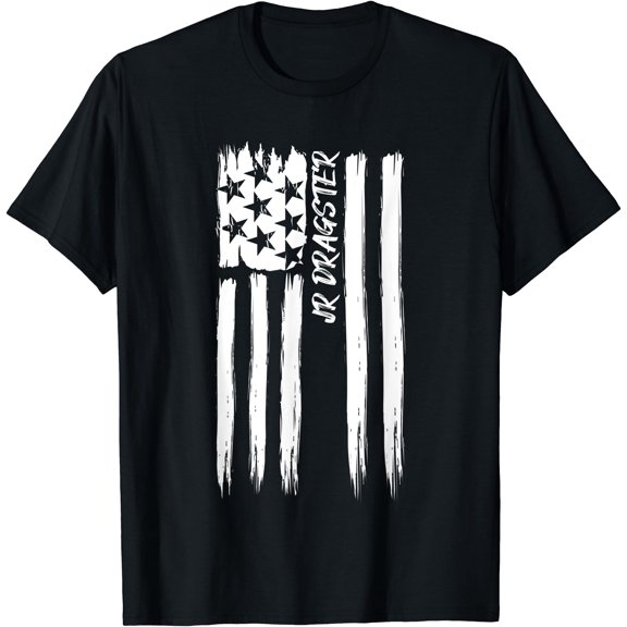 Jr Dragster Flag Racing Patriotic USA American Car Race Fan T-Shirt, Unisex T-Shirt