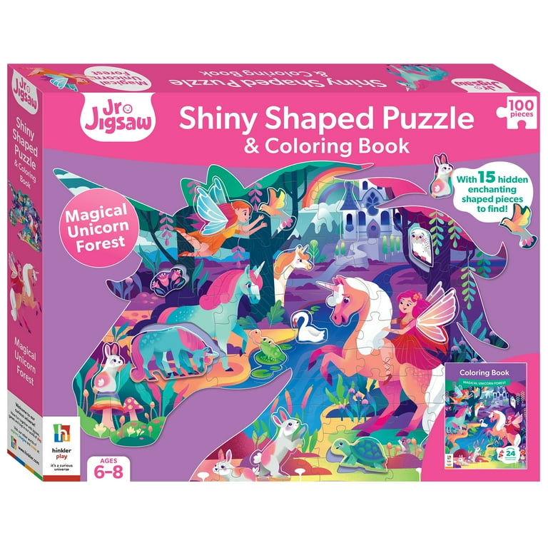Magical Unicorns Puzzle and Colouring Book - 100 piece Magical Unicorns Puzzle and Colouring Book - 100 piece