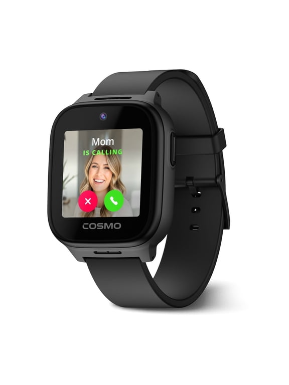 JrTrack 5 Kids Smart Watch by Cosmo | Best Kid-Safe Phone Watch | Precision Real-Time GPS Tracking | Call, Text, Activity, School Settings | Spotify Music | Parental Controls | SOS & Safety Alerts