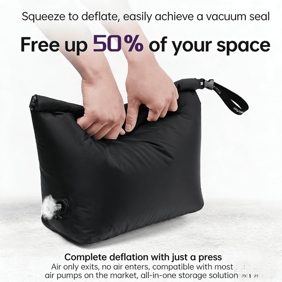 Jrelecs 20L Waterproof Dry Bag with Vacuum Compression, Heavy Duty TPU, Portable for Travel, Camping, Beach, and Outdoor Activities