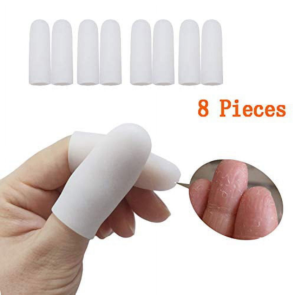 Generic 14 PCS Silicone Finger Cots Gel Finger Protectors, Finger Bandage -  New Breathable Finger Caps with Holes for Finger Cracking