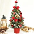 thumbnail image 1 of Jripae Tabletop Christmas Tree,16 inch Mini Artificial Pre-lit Christmas Tree with Battery Powered LED String Lights Christmas Decorations Indoor Xmas Office Home Decor, 1 of 8