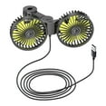 Jrocdr 12V/24V Car USB Head Fan Powerful Airflow For Rear Seat