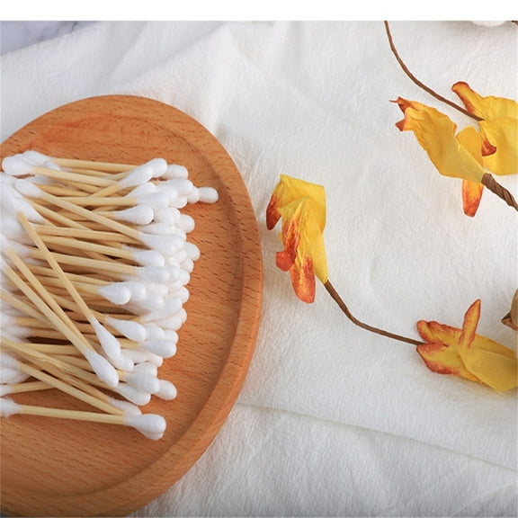 Jrocdr 200 Bamboo Sticks Drawer Carton Cotton Swab Double Ears Cotton Swab Electronic Case for Travel Charging Cable Bag Organizer Electronic Cable Organizer