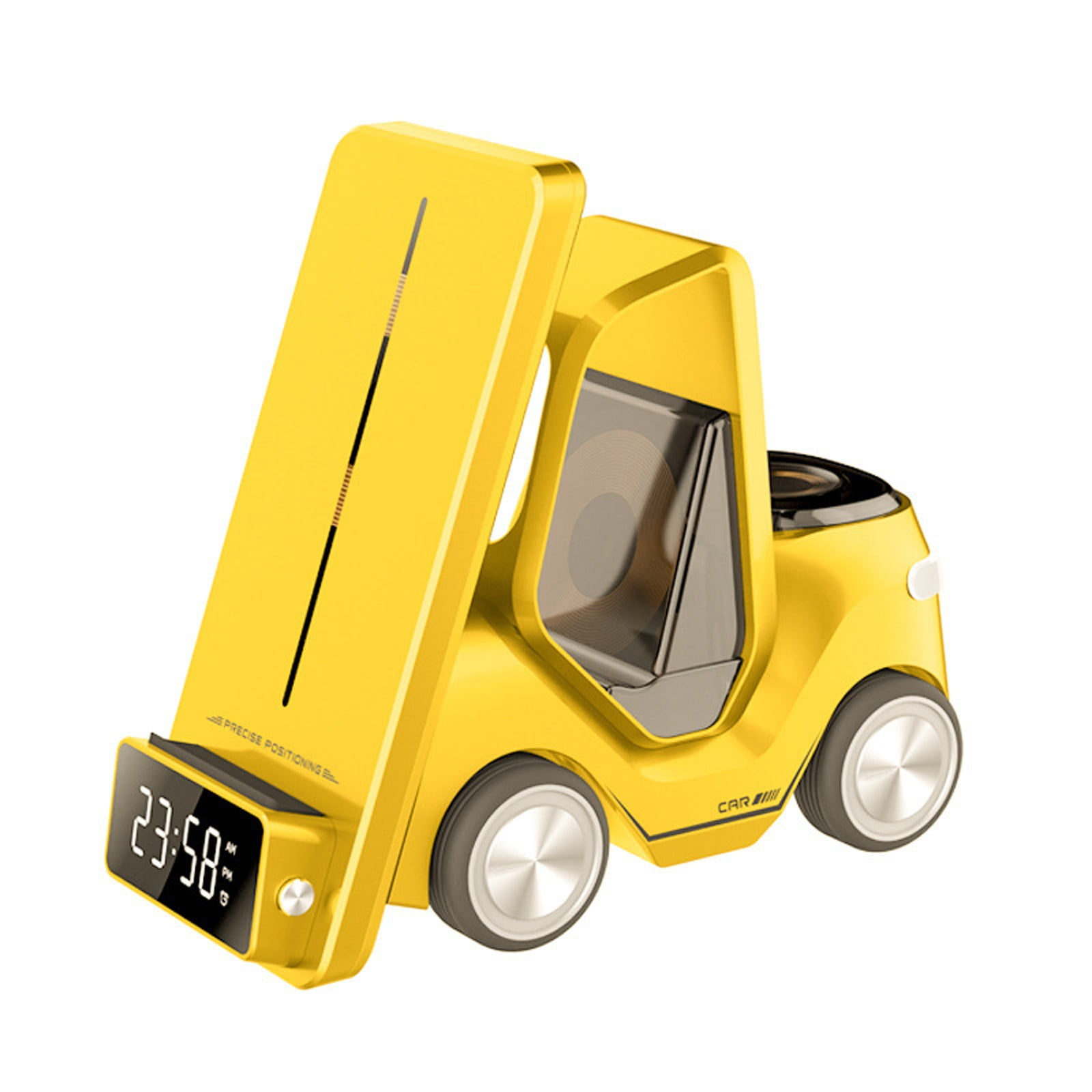 Jrocdr 3in1 Forklift Wireless Charging Station With Clock Ambient Light