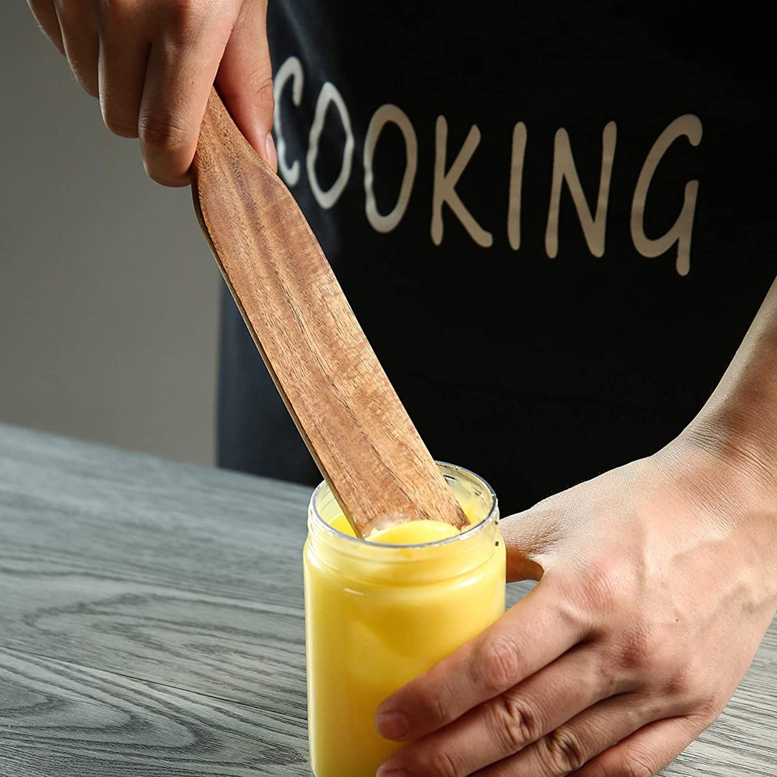 Jrocdr 4pcs Solid Wood No Paint No Wax Rice Spoon Rice Cooker Special