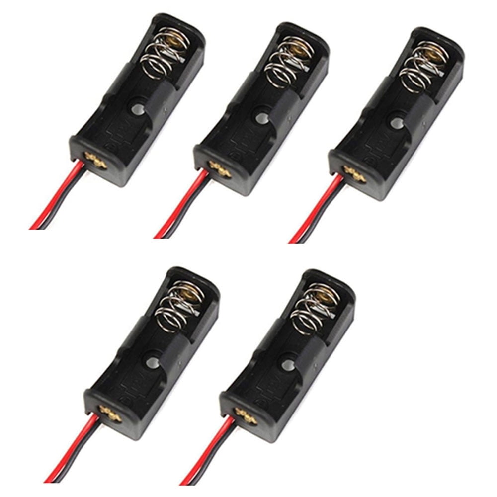 Jrocdr 5PCS 23A /A23 Battery 12V Clip Holder Black Rechargable Battery