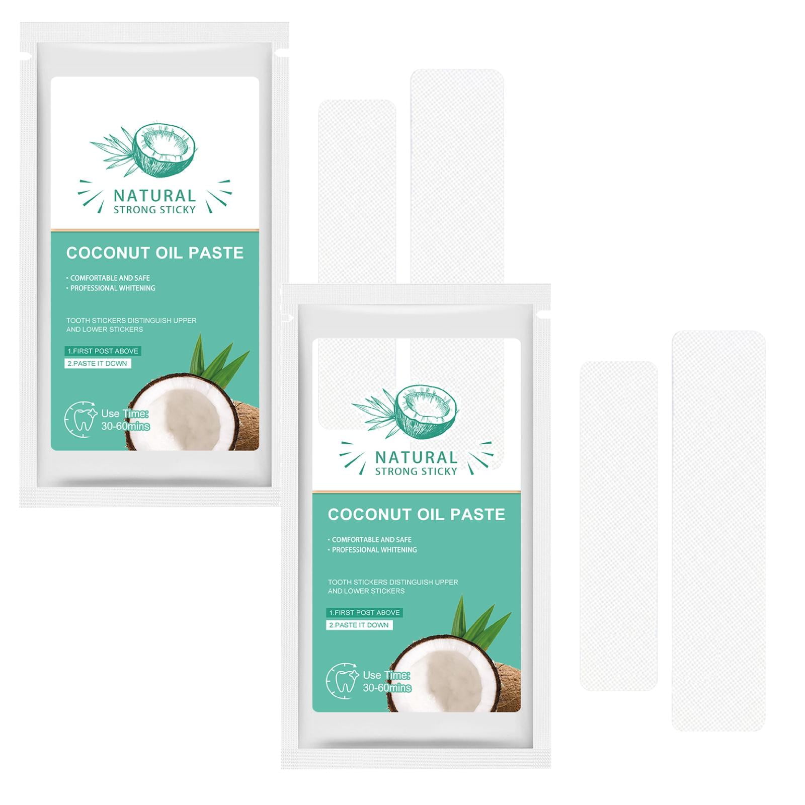 Jrocdr Coconut Oil Teeth Strips Clean Yellow Teeth Stain Teeth Brighten