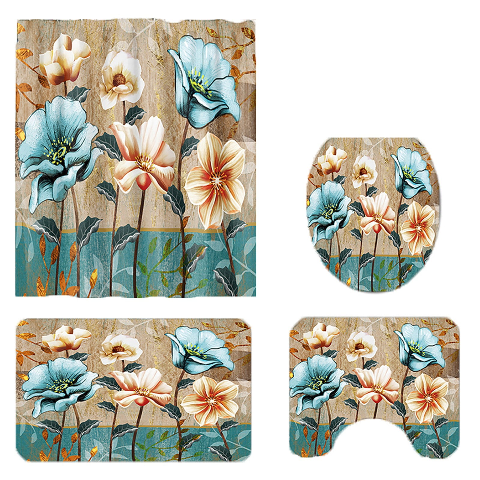 Jrocdr Curtain Heavy 72X72INCH FabricWater Spa Duty Shower Hotel