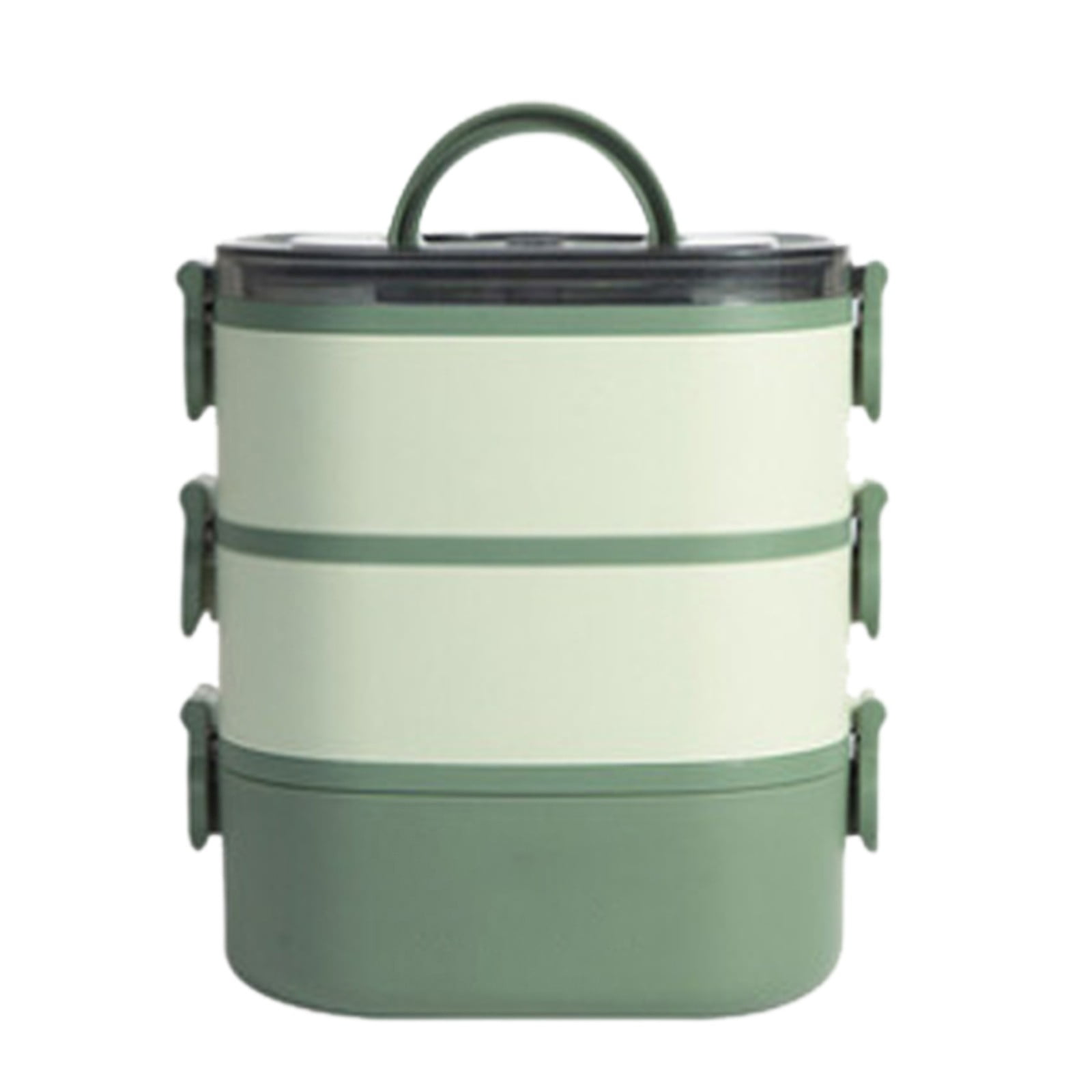 Jrocdr DIY Lunch Box 2000ML Three Layer Stackable Bento Box Sealed Leak