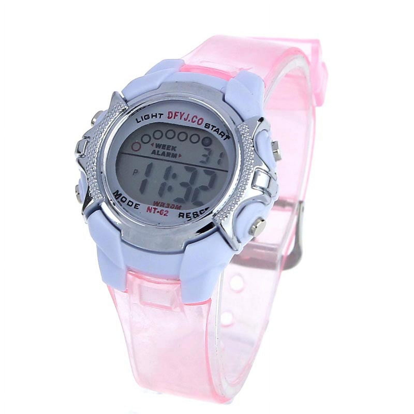 Jrocdr Fashion Children Girls Digital LED Quartz Alarm Date Sports ...