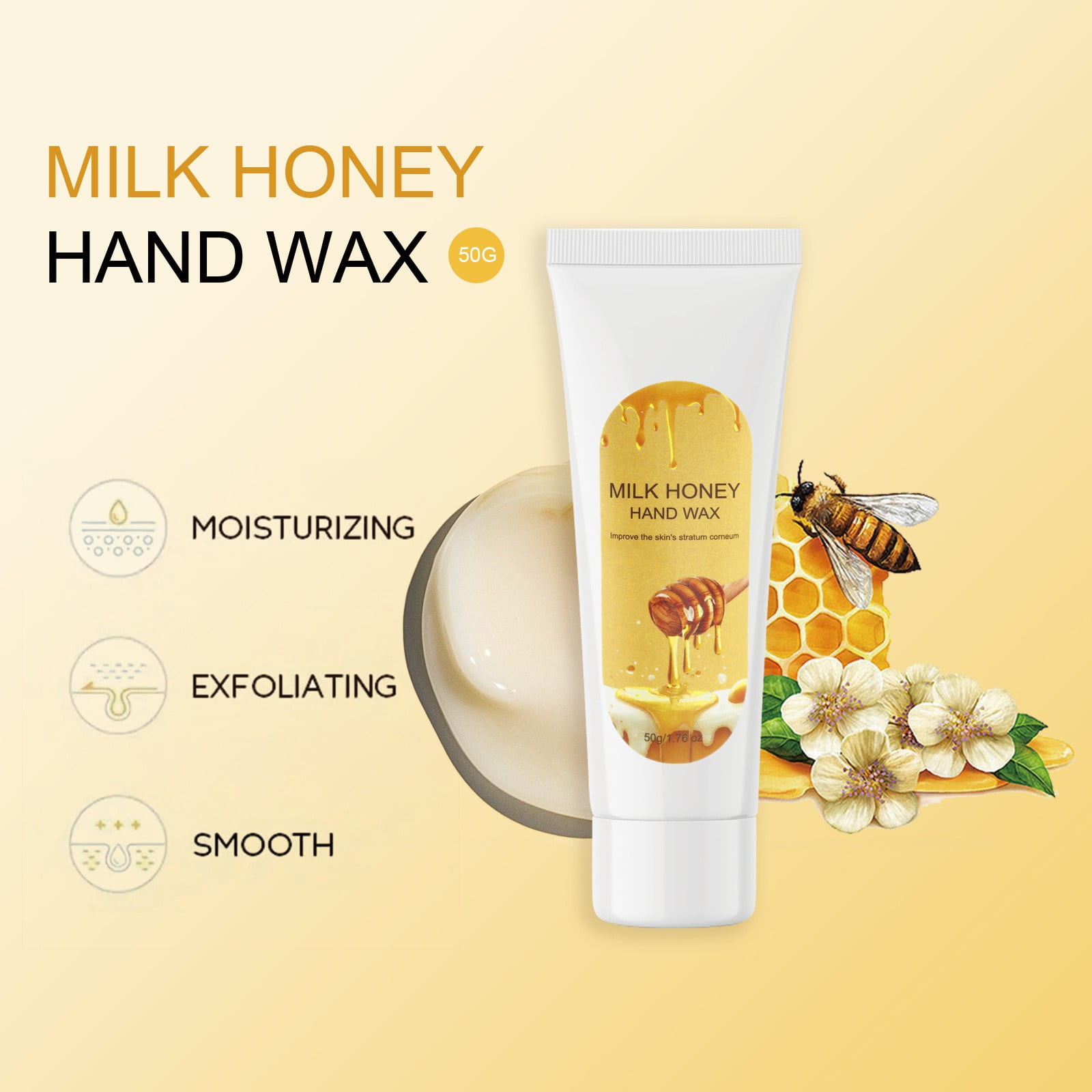 Jrocdr Peel Off Deep Moisturizing Milk Peel Off Hand Wax Hydrating