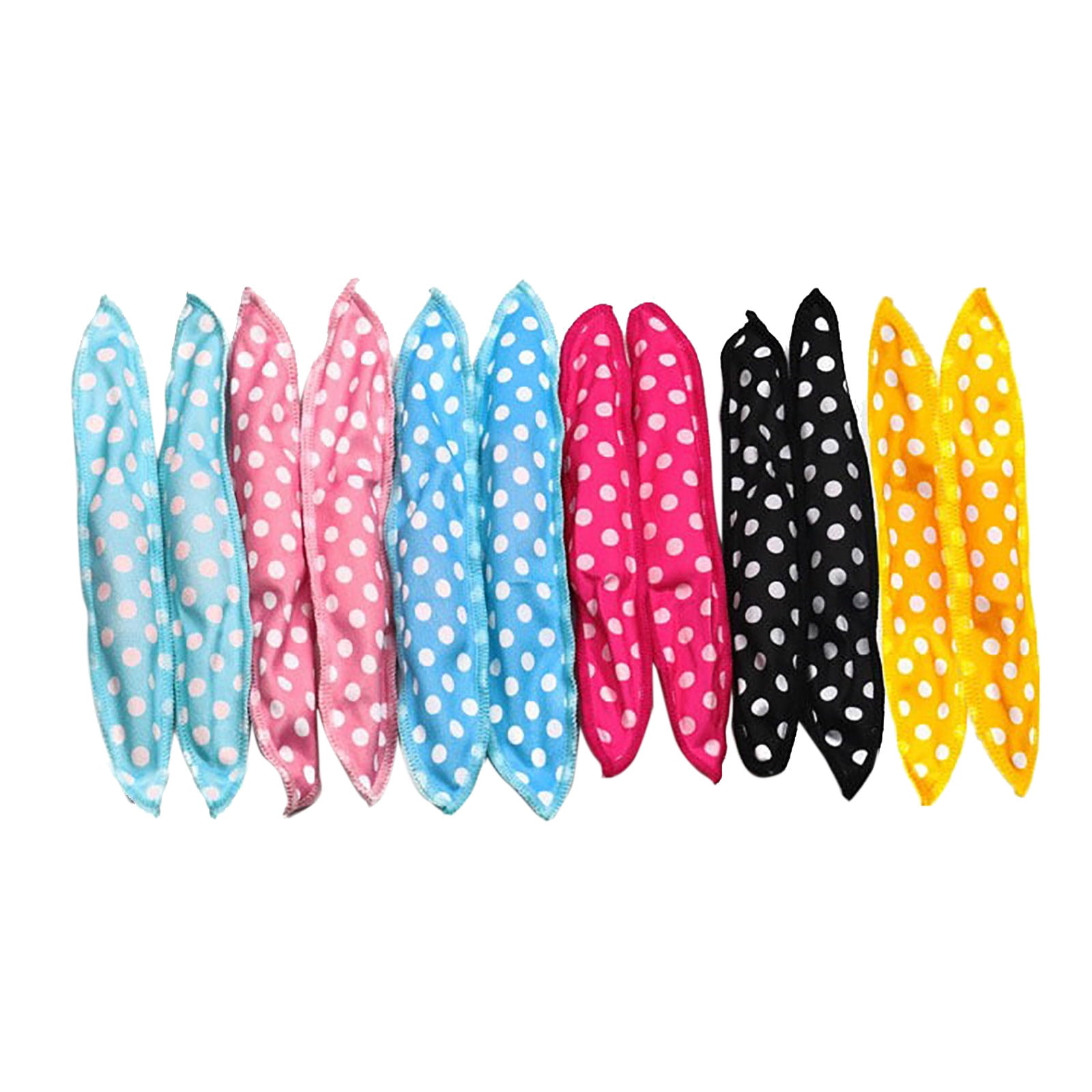 Jrocdr Polka Dot Hair Roll Yellow Curlers Sleep Dry Hair Roll Pear Head