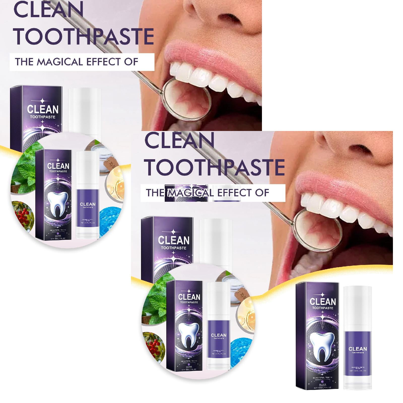 Jrocdr Purple Teeth Toothpaste Yellow Teeth Removal Fresh Breath Oral