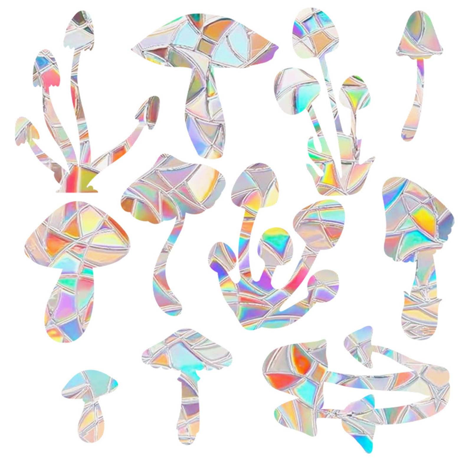 Jrocdr Rainbow Static Glass Window Stickers Colorful Bird Suncatcher