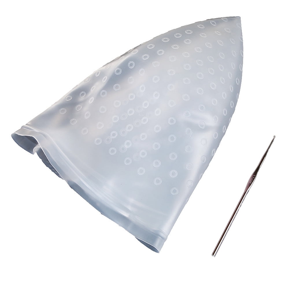 Jrocdr Salon Reusable Hair Colouring Highlighting Dye Cap Hat Hook CL