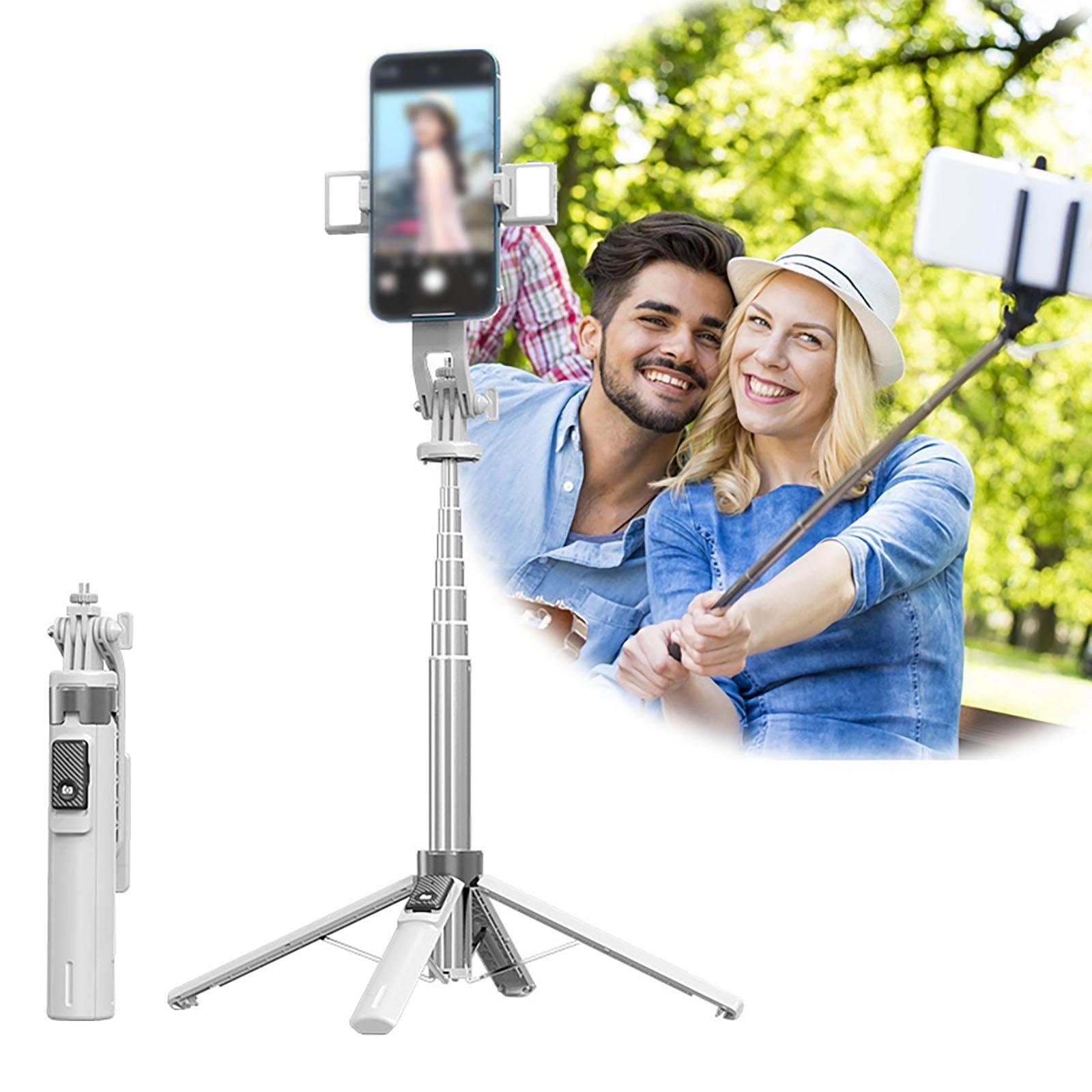 Jrocdr Selfie Stick Tripod With Remote Control Portable Five In One