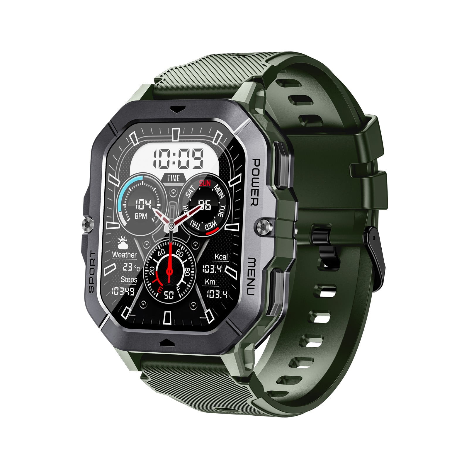 Jrocdr smartwatch with amoled display calling 3 proof design for