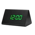 Jrocdr Time Alarm Clock Modern Wooden Digital Alarm Clock Desktop