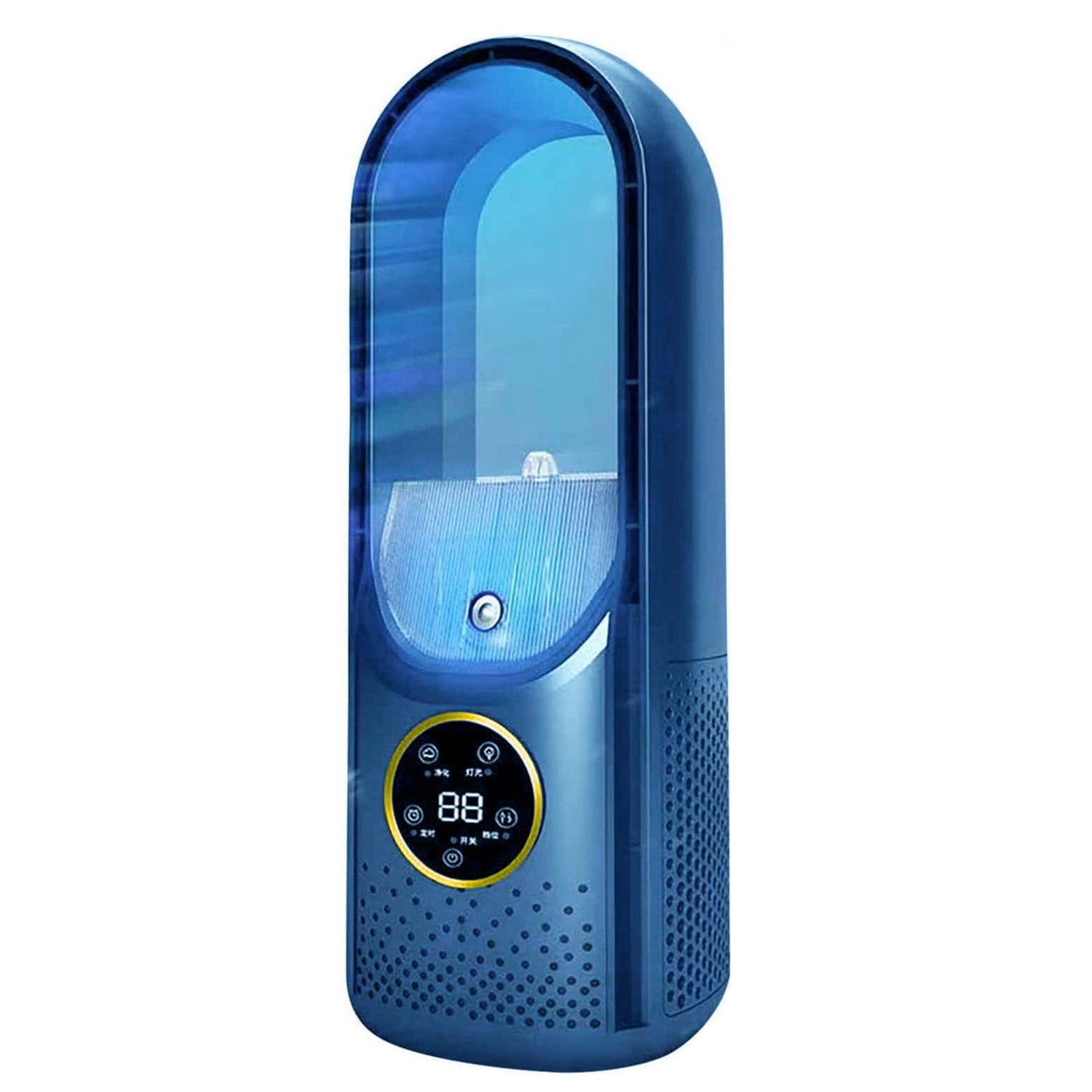 Jrocdr USB Powered Tower Fan 12inch Bladeless Fan 6 Speed Adjustable Quiet Low Noise And Timer