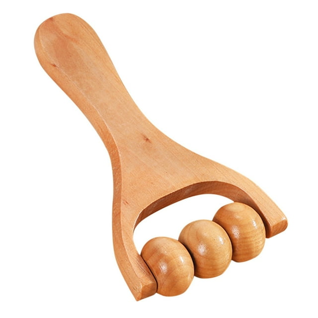 Jrocdr Wooden Double And Three Wheel Roller Massager Portable Dredge
