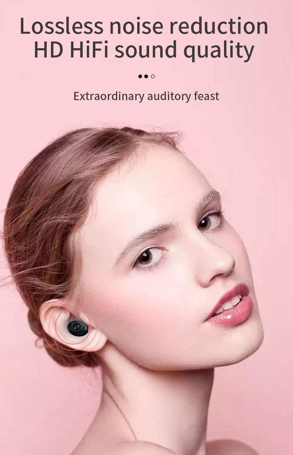 Jrocdr X33 Clip On Open Ear Headphones Bone Conduction Bluetooth