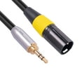 Jrocdr XLR Male To 3.5mm Stereo Audio Plug Gold Plated External Thread