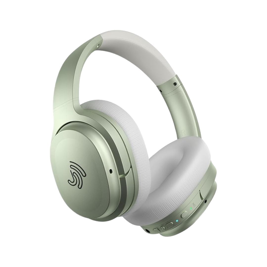 Jrumz Clarity CL01 Hybrid Active Noise Canceling Headphones With Travel Case, Wireless Over Ear Bluetooth Headphones, Deep Bass, Memory Foam Ear Pads, 40H Playtime for Home Office, Travel, Gym
