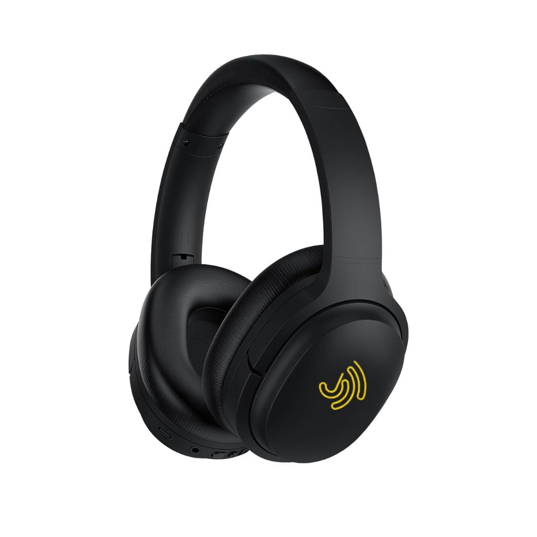 Jrumz Clarity CL01 Hybrid Active Noise Canceling Headphones With Travel Case, Wireless Over Ear Bluetooth Headphones, Deep Bass, Memory Foam Ear Pads, 40H Playtime for Home Office, Travel, Gym