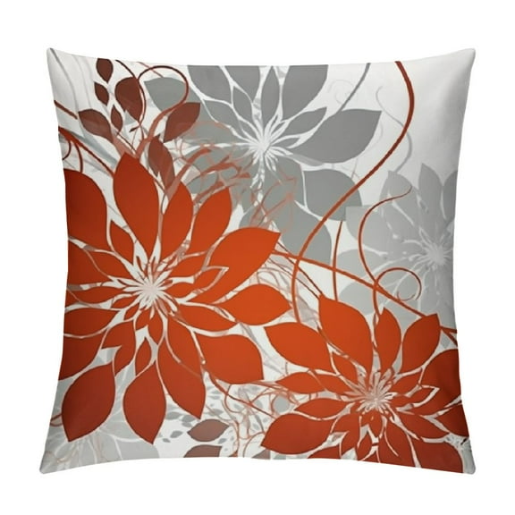 Jrxy Orange Pillow Covers Dahlia Fall Throw Pillow Covers Farmhouse Outdoor Home Decorative Pillow Cushion Cases for Sofa Bed Living Room 12x12in