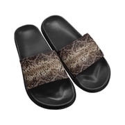 Jrysaedy Snake Stripe Pattern Slide Sandals for Women Men Ultra Comfort Recovery Pillow Slippers Soft Summer Beach Shoes Thick Sole Slides - Heavy-Duty Outdoor Sandals with Shock Absorption