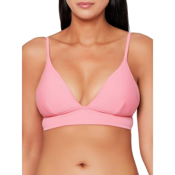 Js Jessica Simpson Womens Long Triangle Cami Swimsuit Top