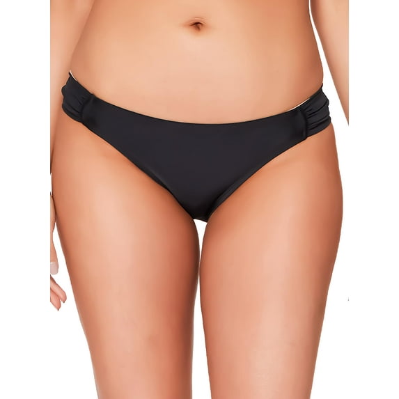 JS Jessica Simpson Shirred Hipster, Swimwear Bottom (Women's)