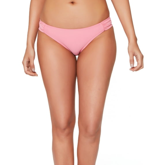 Js Jessica Simpson Womens Side Shirred Hipster Swimsuit Bottom