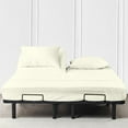 thumbnail image 1 of Js sanders 600 Tc Top Split Head King Sheet Set for Adjustable beds Sleep Number Flex Sheets 34" Split Top 100% Sheets Cotton Sheet Set - Ivory - 15 inch Deep pocket, 1 of 8
