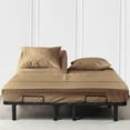 thumbnail image 1 of Js sanders 600 Tc Top Split Head Queen Sheet Set for Adjustable beds - Sleep Number Flex Sheets - 32" Split Top 100% Sheets - Cotton Sheet Set - Taupe - 15 inch Deep pocket, 1 of 8